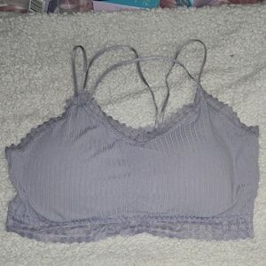 LadyK Lilac Lace Trim Bralette L/XL